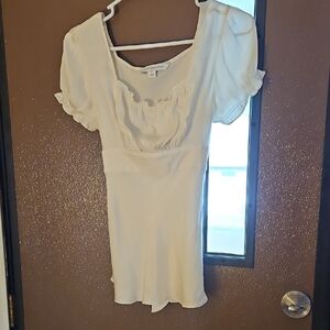 Express White Puff Sleeve Ruffled Blouse ... Medium